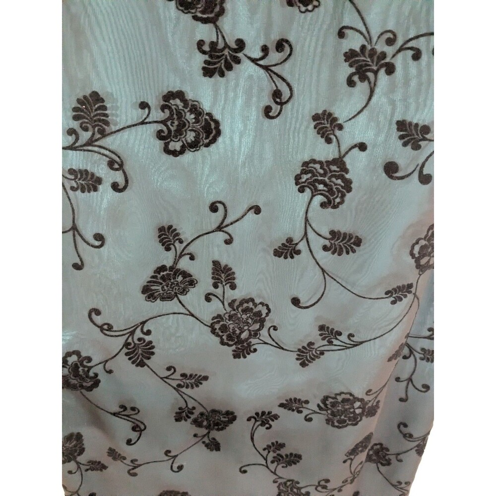 Vintage Dark Green Burnout Velvet Asian Inspired Mandarin Collar Maxi Dress Sz 8 - Picture 8 of 9